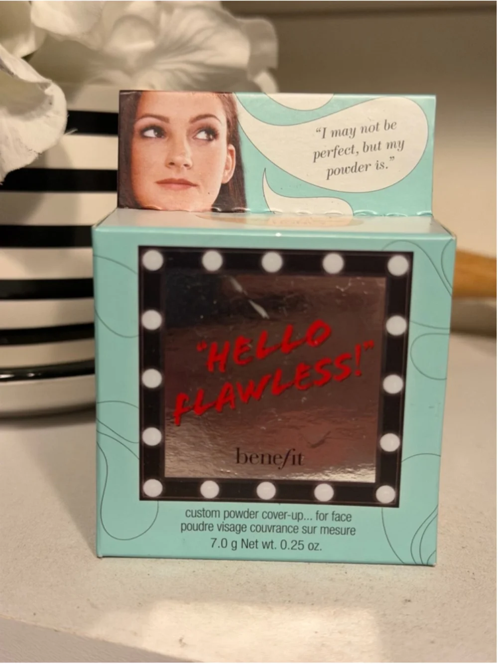 BNIB Benefit Hello Flawless Powder Foundation HONEY I'm Cute As A Bunny RARE HTF